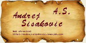 Andrej Šišaković vizit kartica